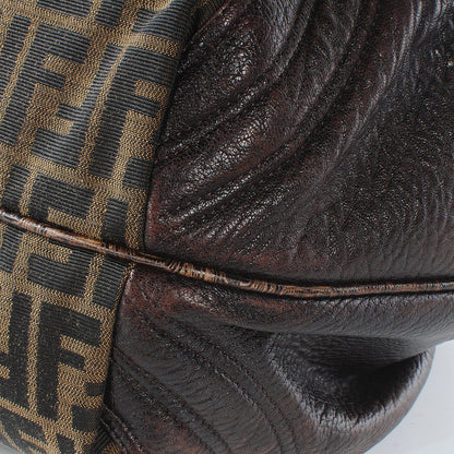 Fendi Zucca Nappa Nuvolata Vitello Tortuga Spy Tobacco Moro 6 of 9