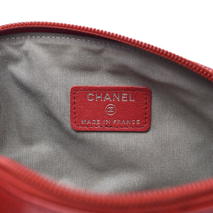 Chanel Caviar Timeless CC Cosmetic Pouch Red 6 of 12