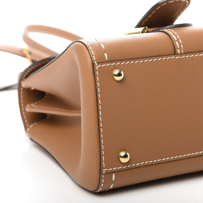 Delvaux Grained Rodeo Calfskin Surpique Mini Brillant Satchel Vegetal Ivory 7 of 10
