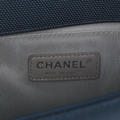 Chanel Canvas Quilted Medium Fluo Boy Flap Dark Navy Fuchsia Grey 6 of 7