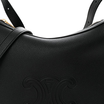 Celine Supple Calfskin Cuir Triomphe Small Heloise Shoulder Bag Black 8 of 11