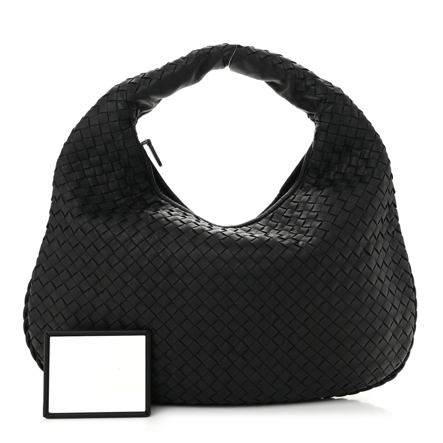 Nappa Intrecciato Medium Veneta Hobo Black
