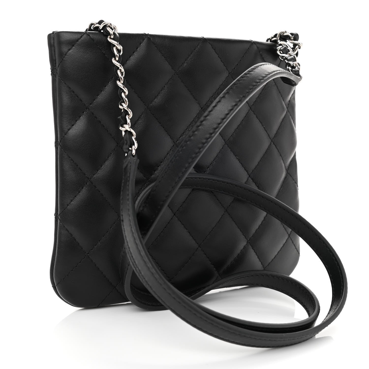 Chanel Lambskin Quilted Crossbody Bag Black 3 of 11