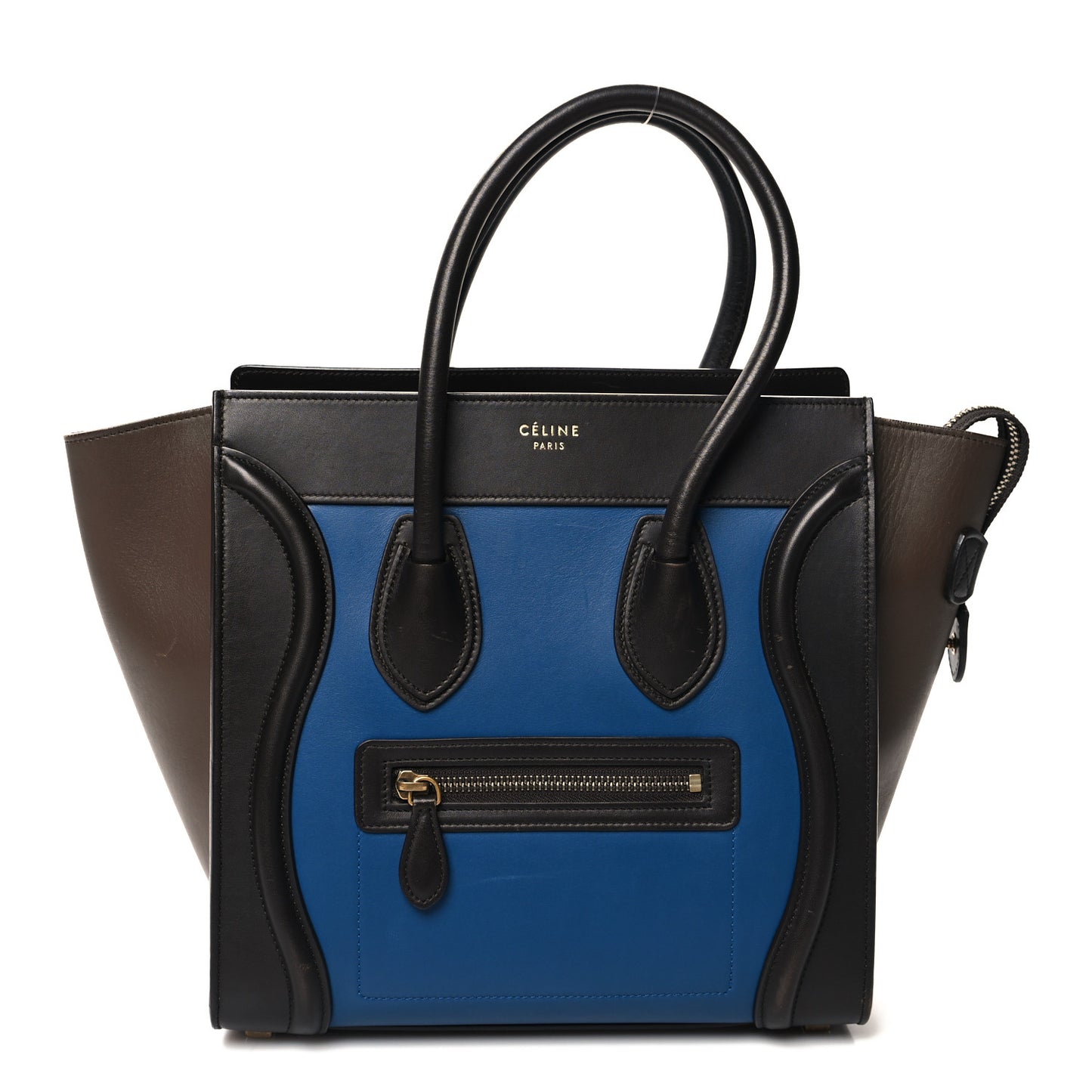 Smooth Calfskin Micro Tri-Color Luggage Sea