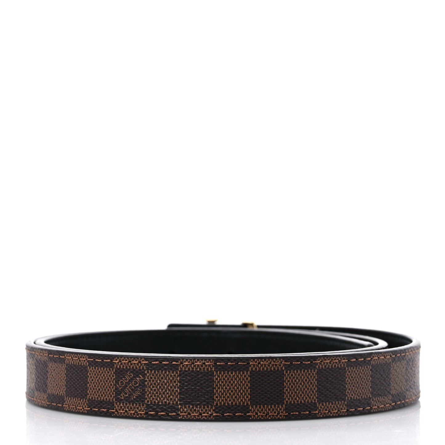 Mini Damier Ebene 25mm LV Initiales Belt 80 32