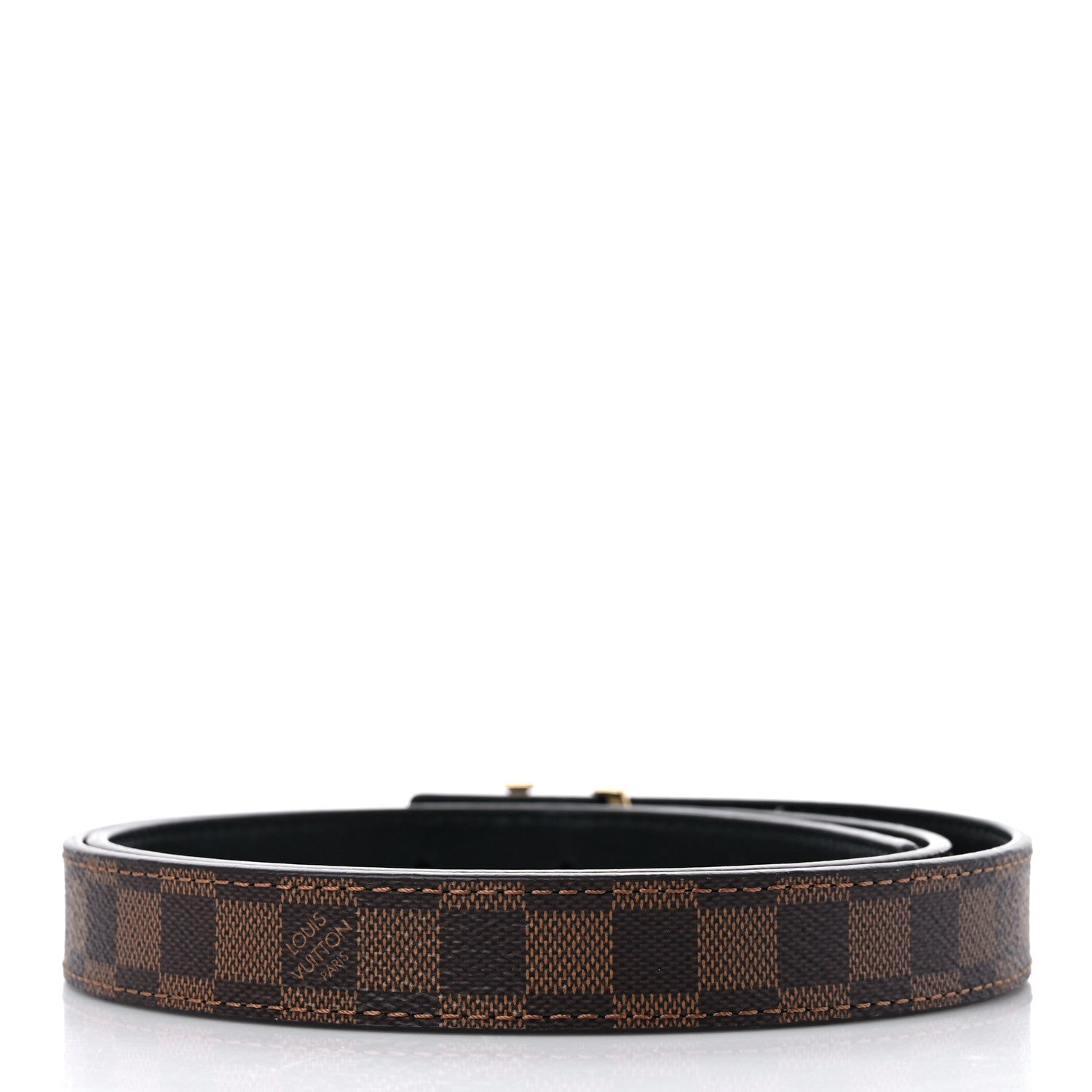 Louis Vuitton Mini Damier Ebene 25mm LV Initiales Belt 80 32 2 of 4
