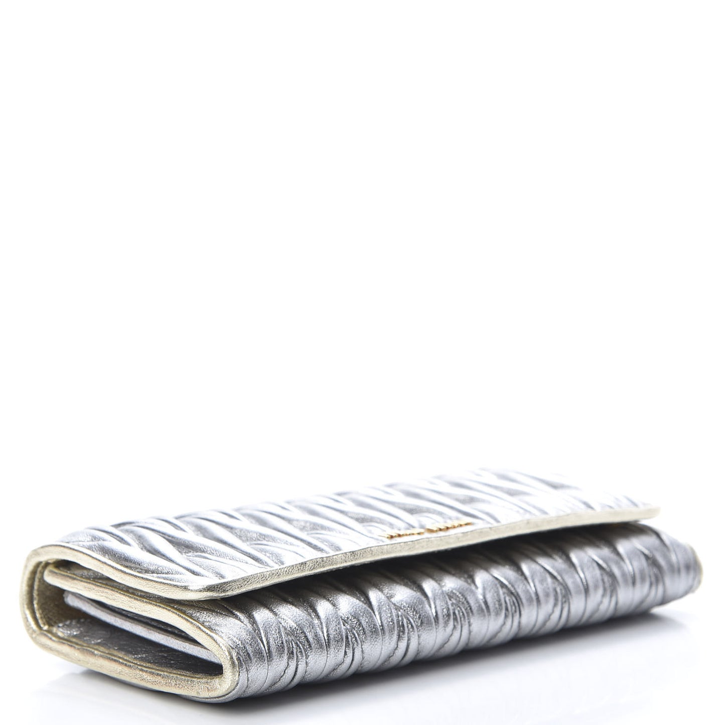 Metallic Matelasse Wallet Cromo Pirite