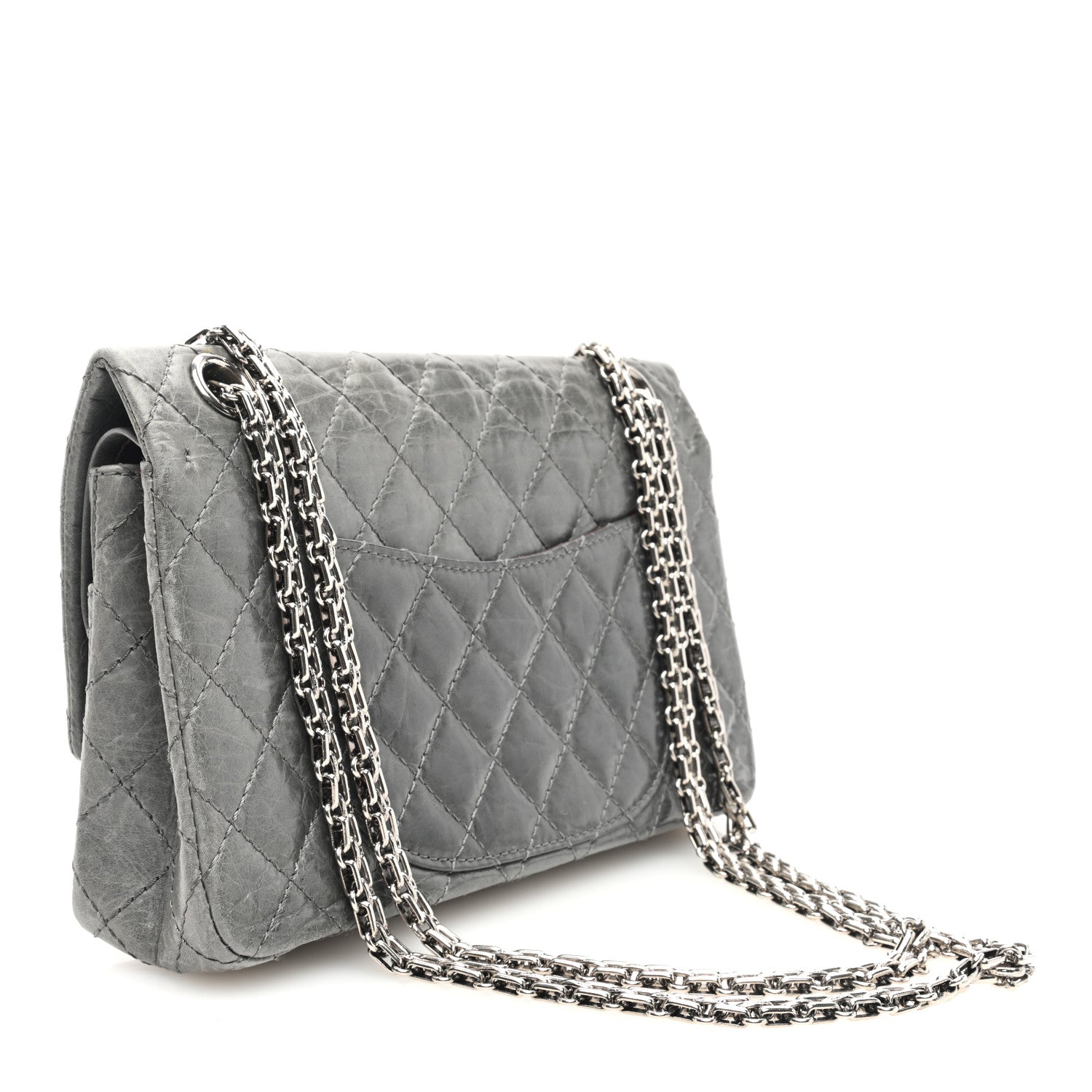 Chanel Aged Calfskin Quilted 50th Anniversary 2.55 Reissue 225 Flap Grey 3 of 11