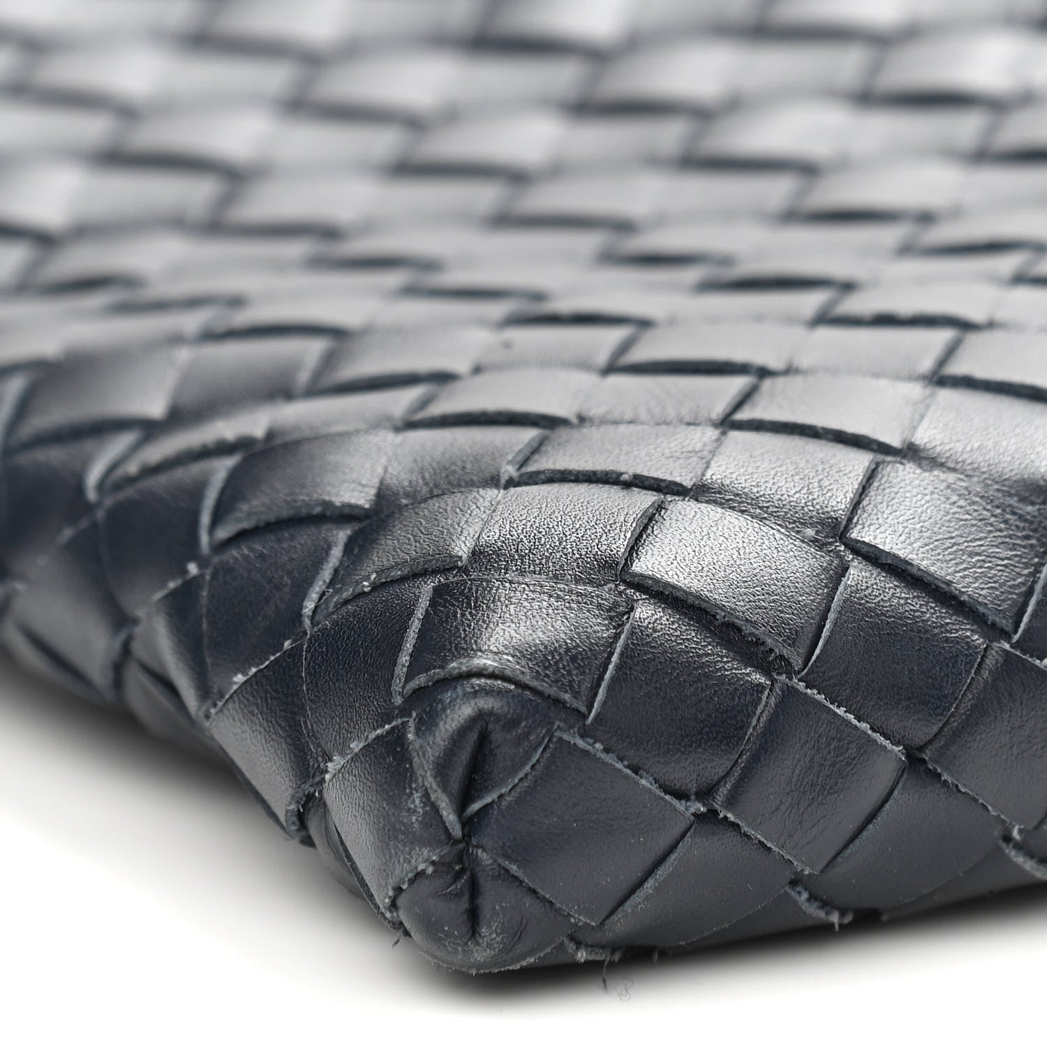 Bottega Veneta Nappa Intrecciato Crossbody Messenger Bag Navy 9 of 14