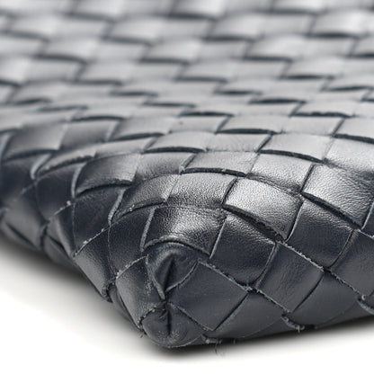 Bottega Veneta Nappa Intrecciato Crossbody Messenger Bag Navy 9 of 14