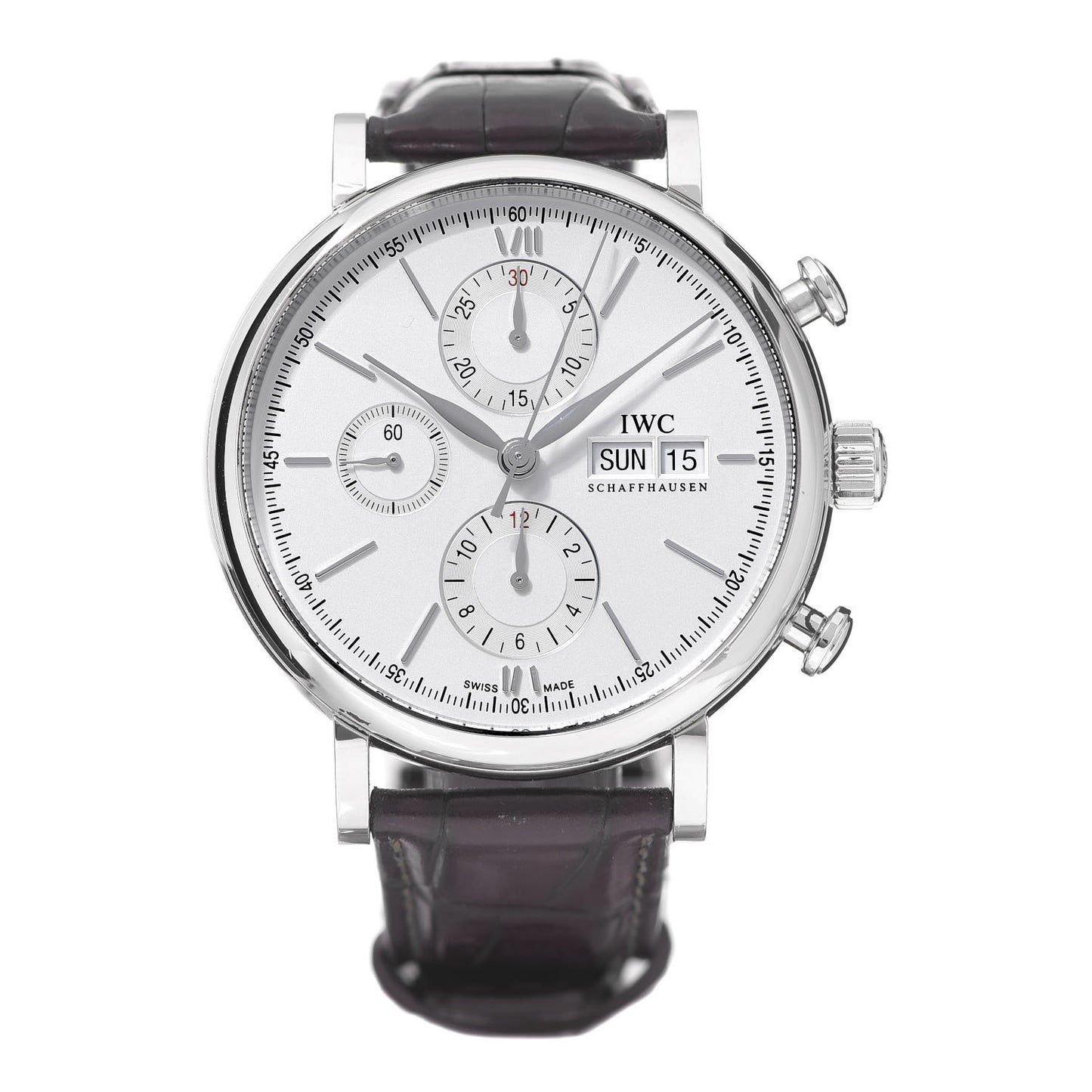 Stainless Steel Alligator 42mm Portofino Chronograph Automatic Watch IW391007