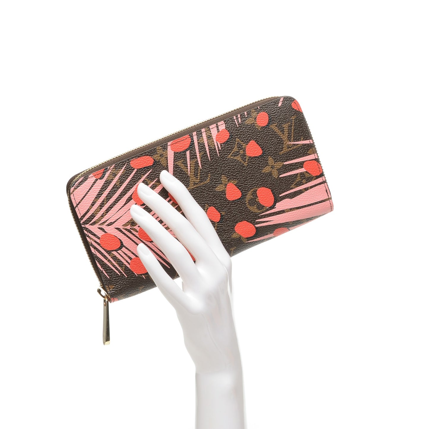Monogram Jungle Dots Zippy Wallet Sugar Pink Poppy