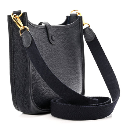 Hermes Taurillon Clemence Evelyne TPM Bleu Nuit 3 of 10