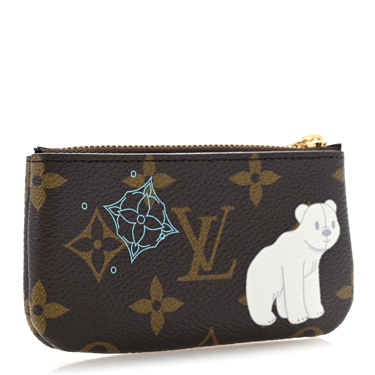 Louis Vuitton Monogram 2025 Christmas Animation Key Pouch Azur Frost 3 of 9