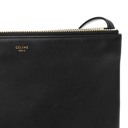 Celine Lambskin Large Trio Crossbody Bag Black 15 of 16