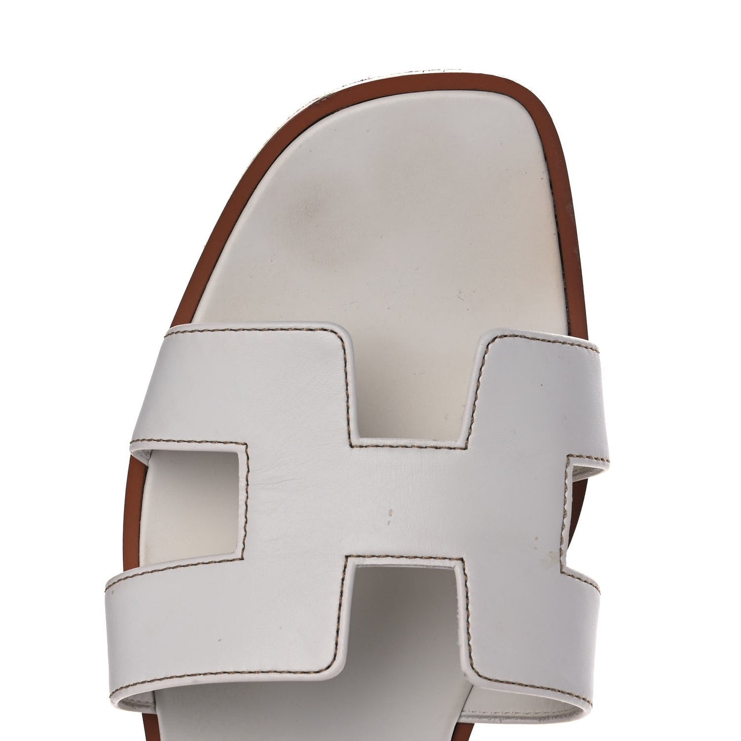 Box Calfskin Oran Sandals 40 White