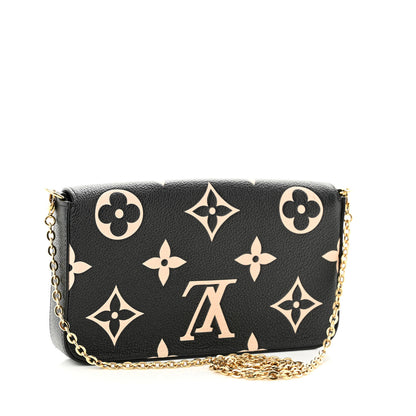 Louis Vuitton Empreinte Monogram Giant Crafty Pochette Felicie Black Crème 3 of 10