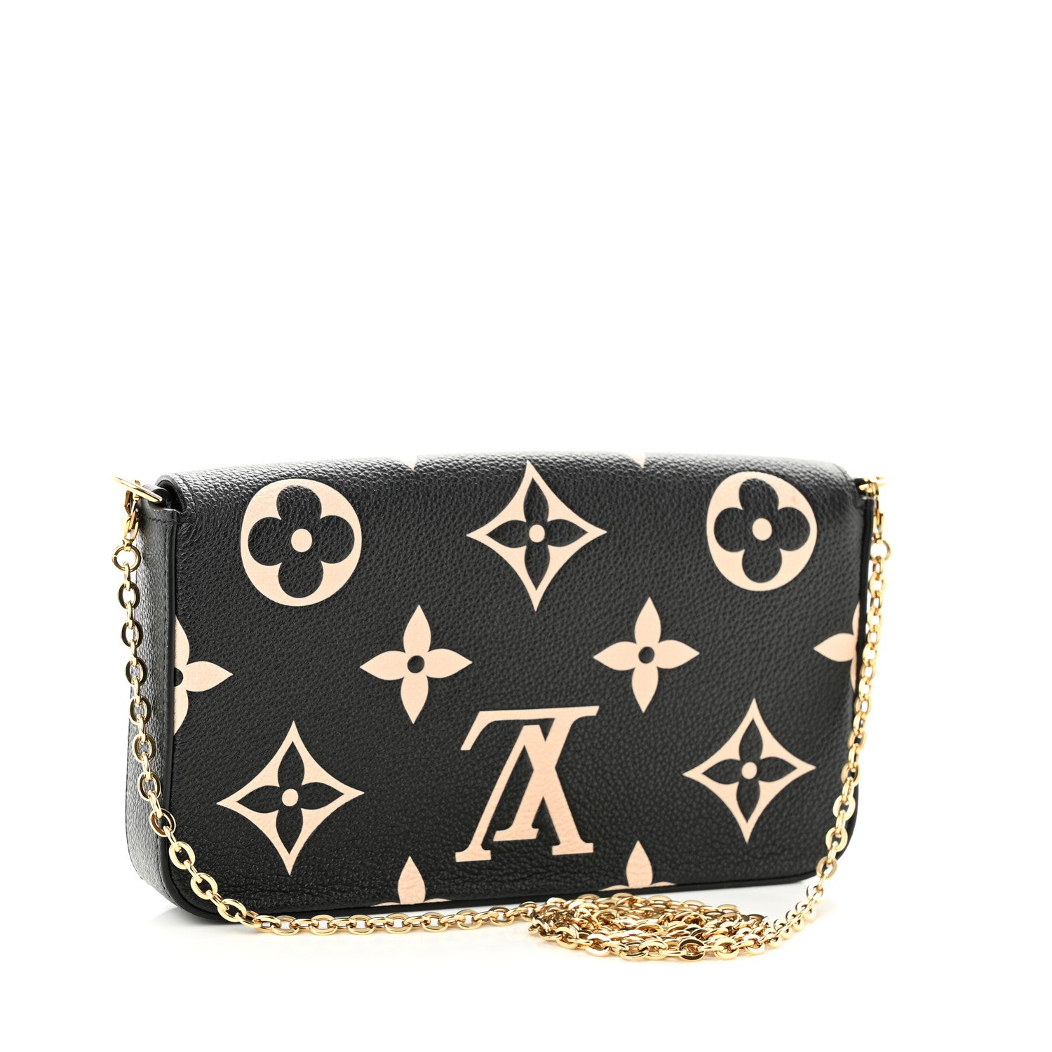 Louis Vuitton Empreinte Monogram Giant Crafty Pochette Felicie Black Crème 3 of 10