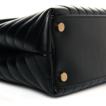 Saint Laurent Calfskin Y Quilted Monogram Large Loulou Chain Satchel Black 8 of 13