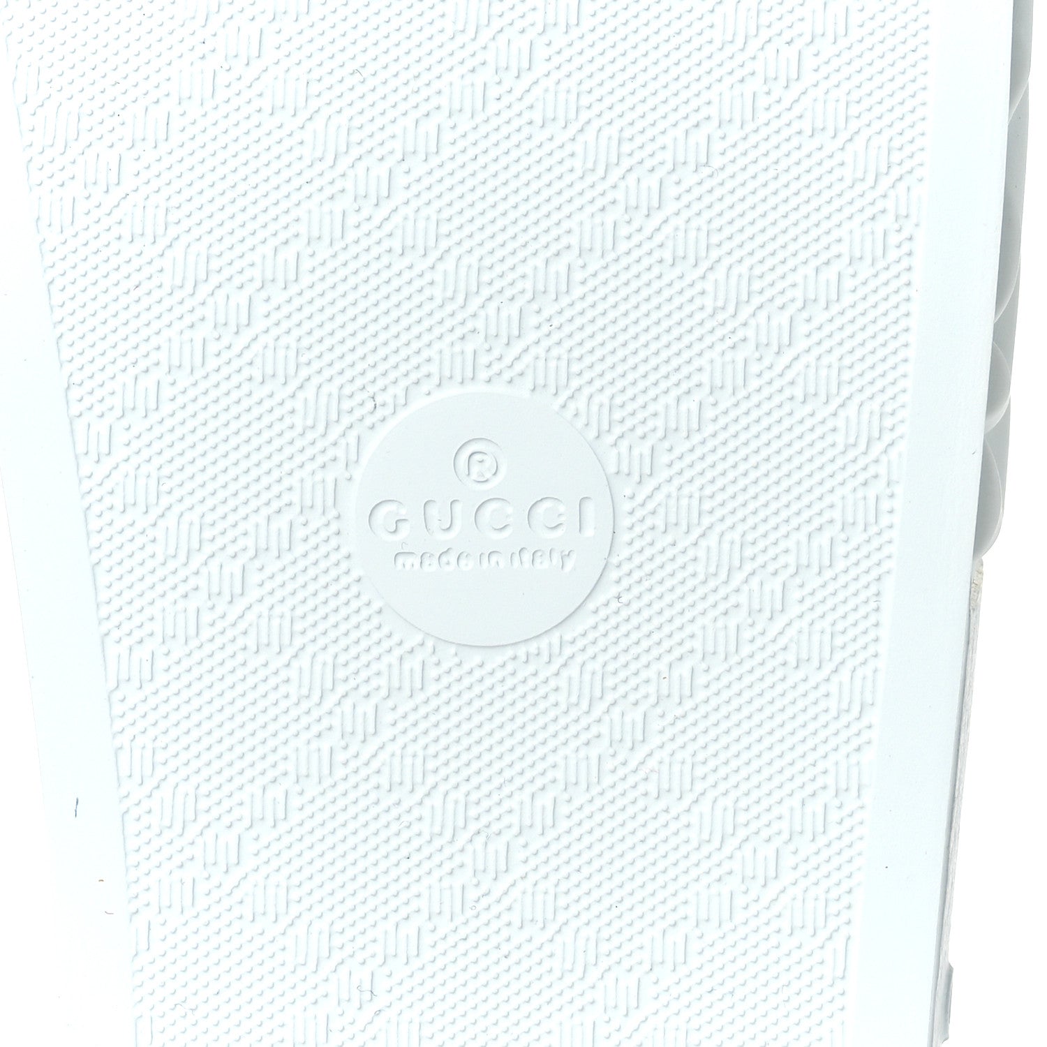 Gucci Rubber Matelasse Womens Slide Sandals 35 Great White 6 of 8