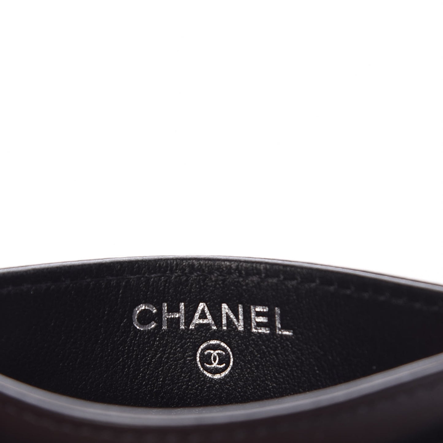 Aged Calfskin Quilted Gabrielle Card Holder Black