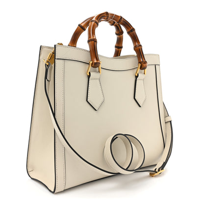 Gucci Wonka Grain Calfskin Small Diana Tote Bag Mystic White Cuir 3 of 9