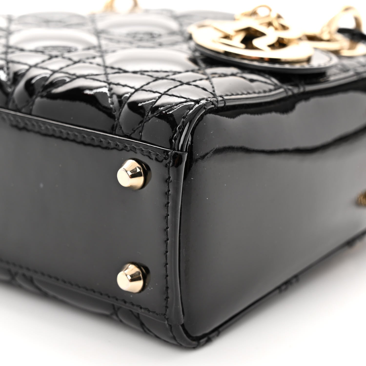 Christian Dior Patent Cannage Mini Lady Dior Black 9 of 9