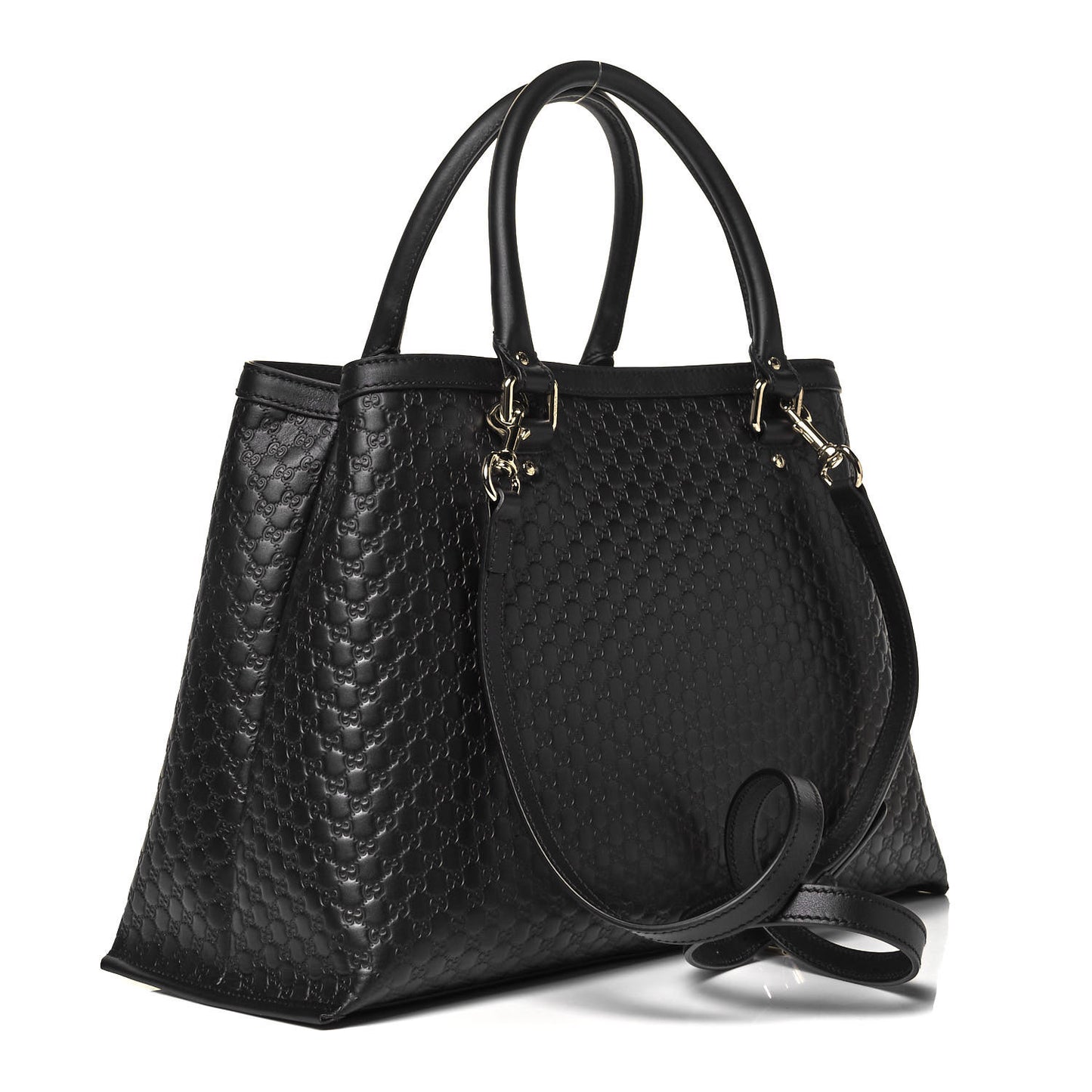 Soft Microguccissima Medium Tote Black