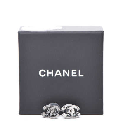 Chanel Enamel Map CC Earring Dark Silver 5 of 5