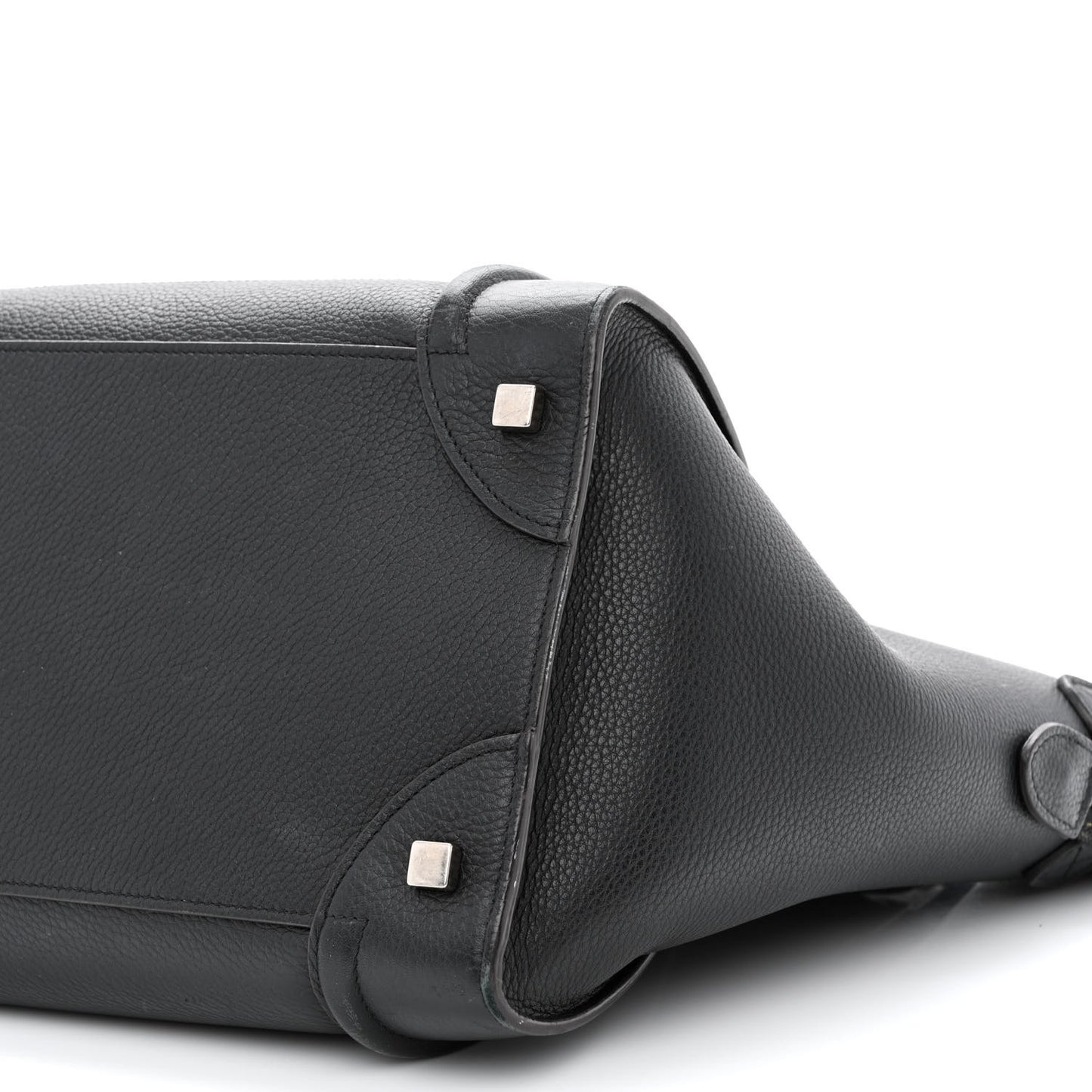 Drummed Calfskin Mini Luggage Black