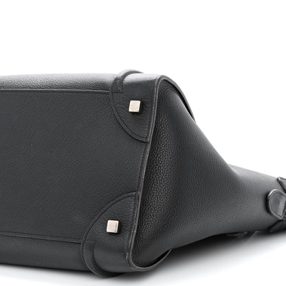 Celine Drummed Calfskin Mini Luggage Black 10 of 15