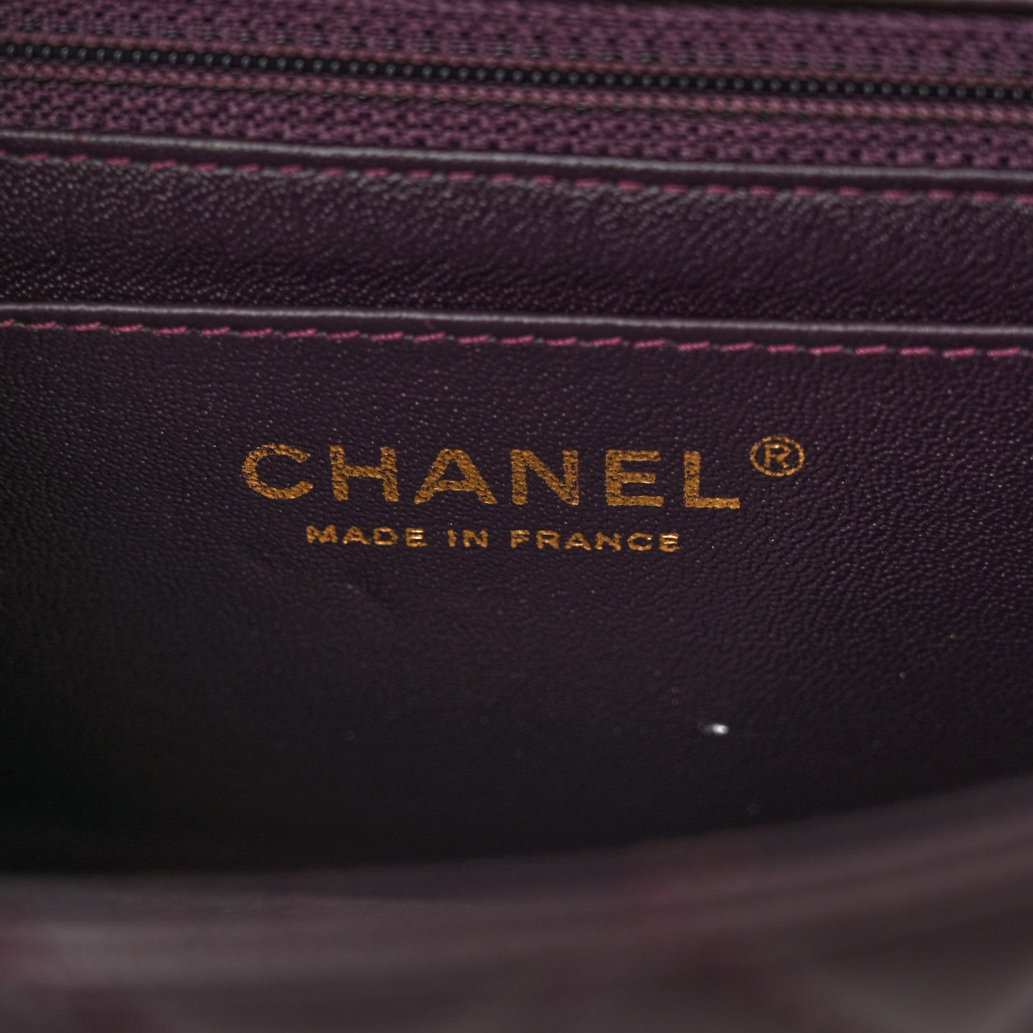 Chanel Lambskin Quilted Mini Rectangular Flap Dark Purple 6 of 11