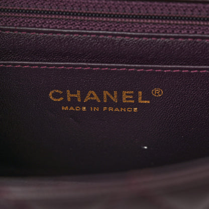 Chanel Lambskin Quilted Mini Rectangular Flap Dark Purple 6 of 11