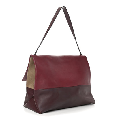 Celine Calfskin Suede All Soft Shoulder Bag Burgundy 2 of 8