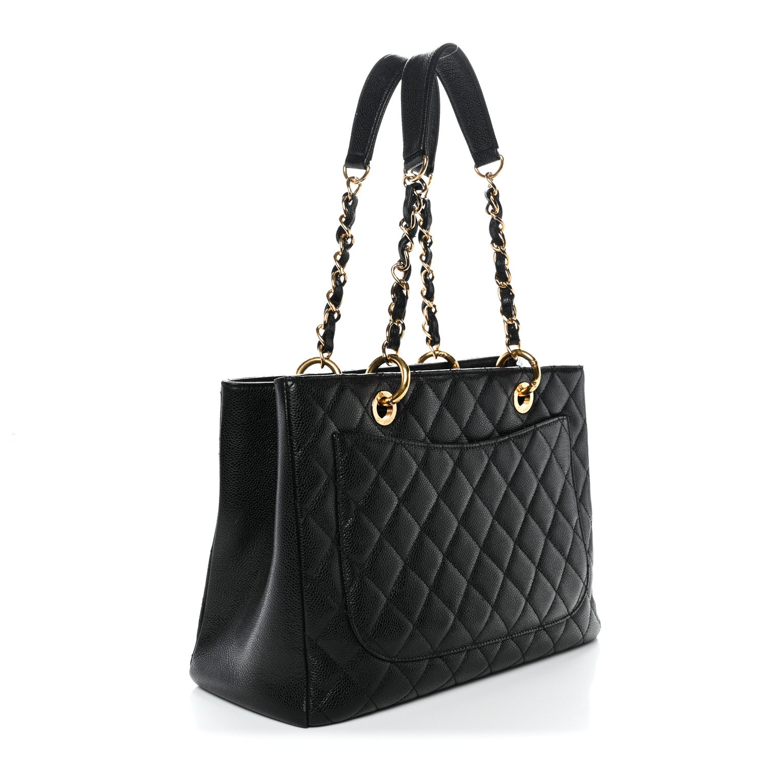 Chanel Caviar Quilted Grand Shopping Tote GST Black 3 of 10