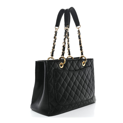Chanel Caviar Quilted Grand Shopping Tote GST Black 3 of 10