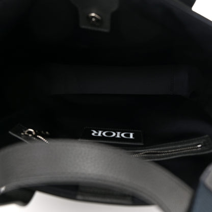 Christian Dior Nylon Grained Calfskin Saddle Tote Black 5 of 11