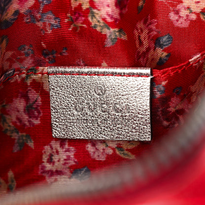 Gucci Laminated Nappa Trapuntata Mini Zumi Dome Shoulder Bag Rosso Marine Argento 6 of 11