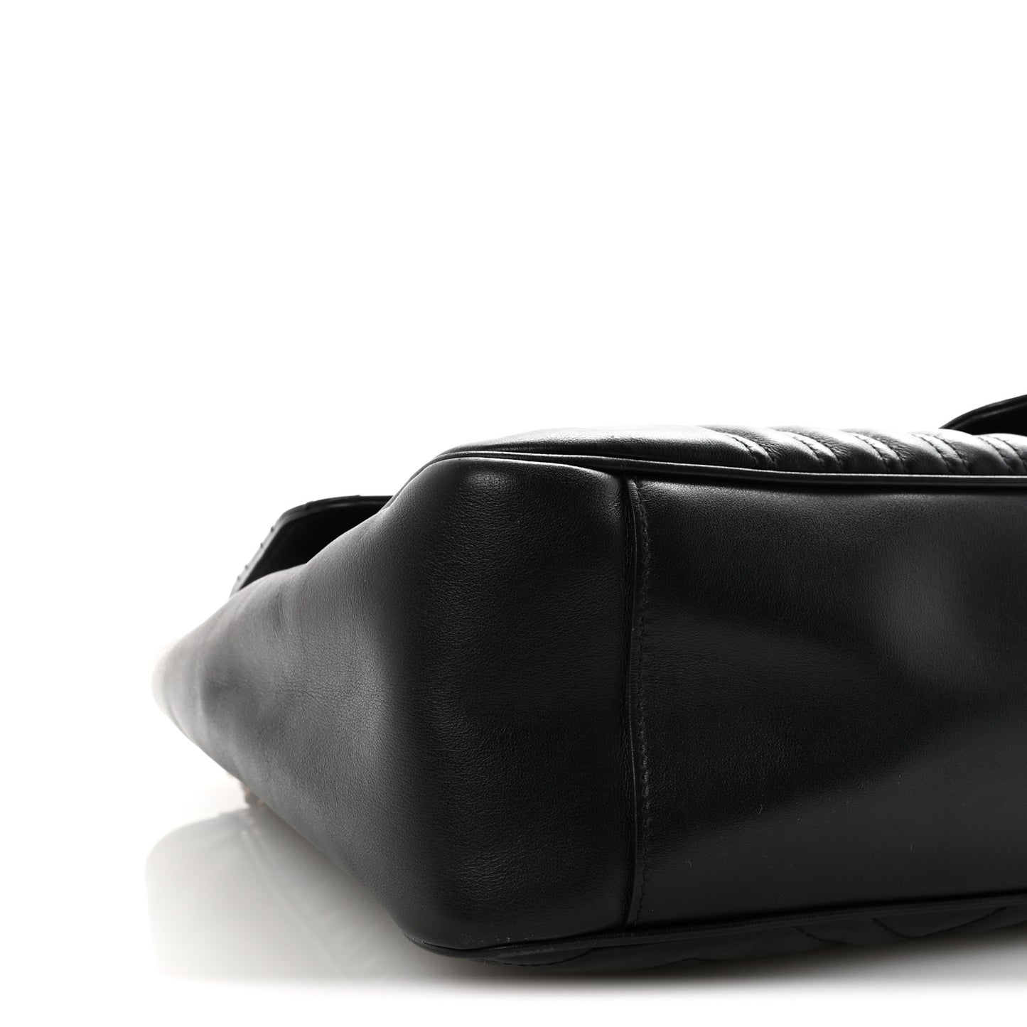Calfskin Matelasse Large GG Marmont Shoulder Bag Black