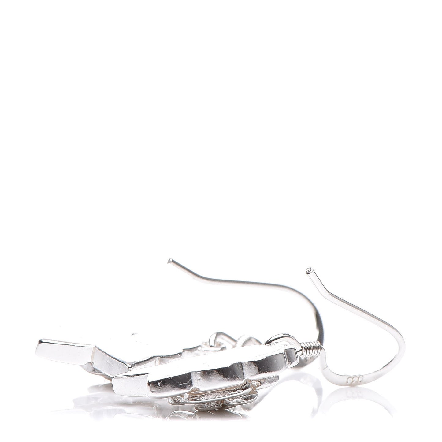 Sterling Silver Camellia Drop Earrings