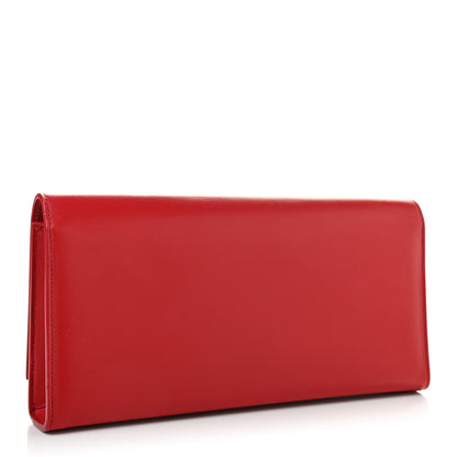 Saint Laurent Calfskin Classic Monogram Cassandre Clutch Rouge Orient 6 of 28