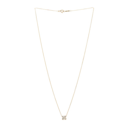 Tiffany 18K Yellow Gold Diamond Flower Pendant Necklace 3 of 5