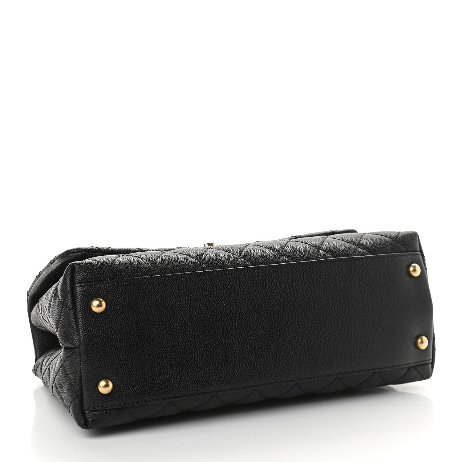 Chanel Caviar Lizard Quilted Small Coco Handle Flap Black 3 of 9