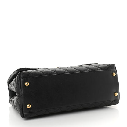 Chanel Caviar Lizard Quilted Small Coco Handle Flap Black 3 of 9