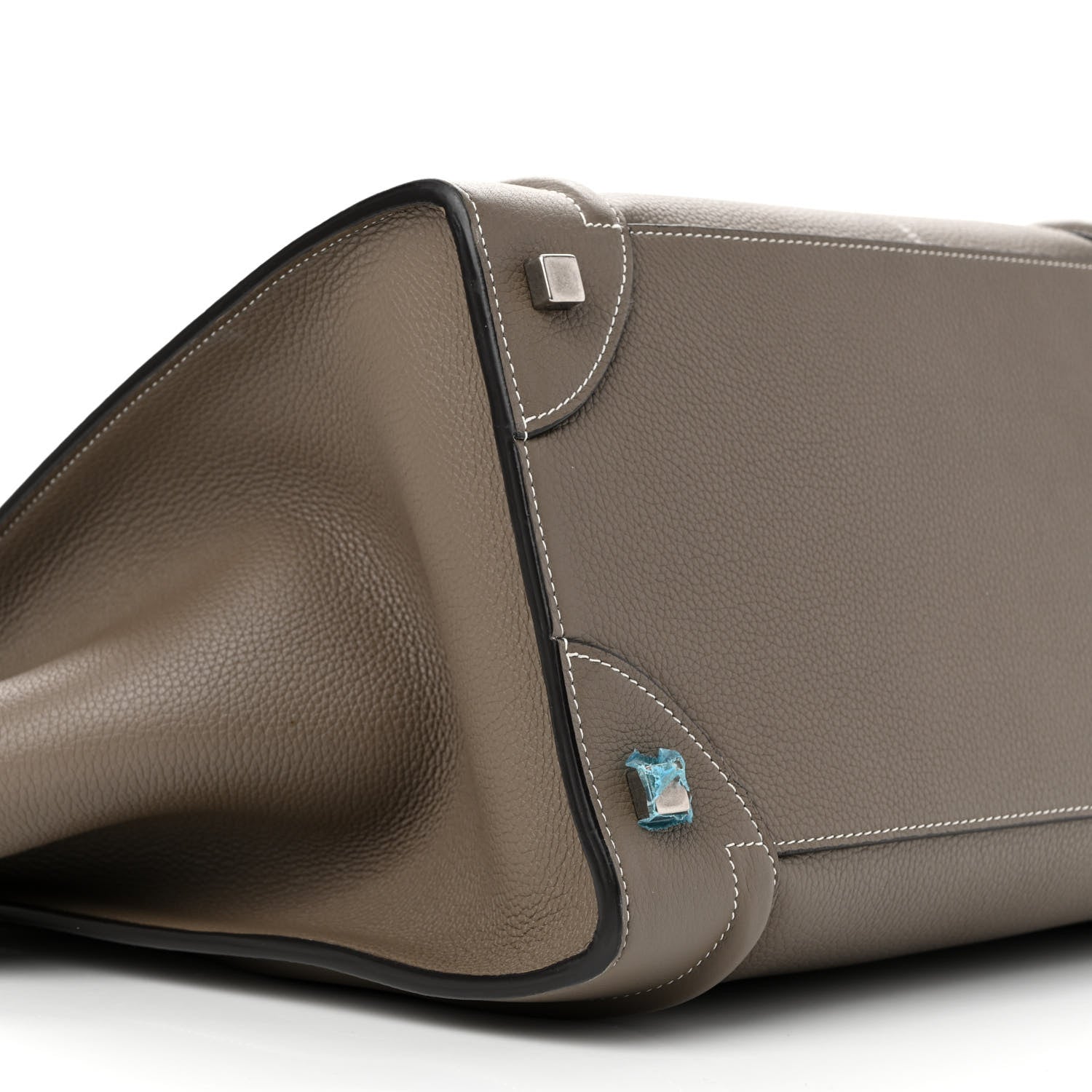 Celine Drummed Calfskin Mini Luggage Souris 10 of 11