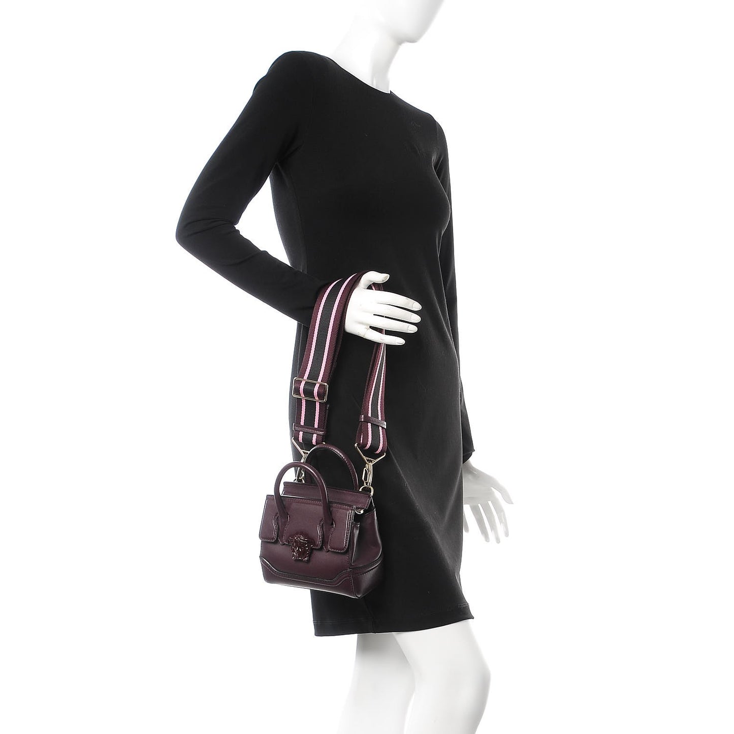 Calfskin Small Palazzo Empire Bag Burgundy