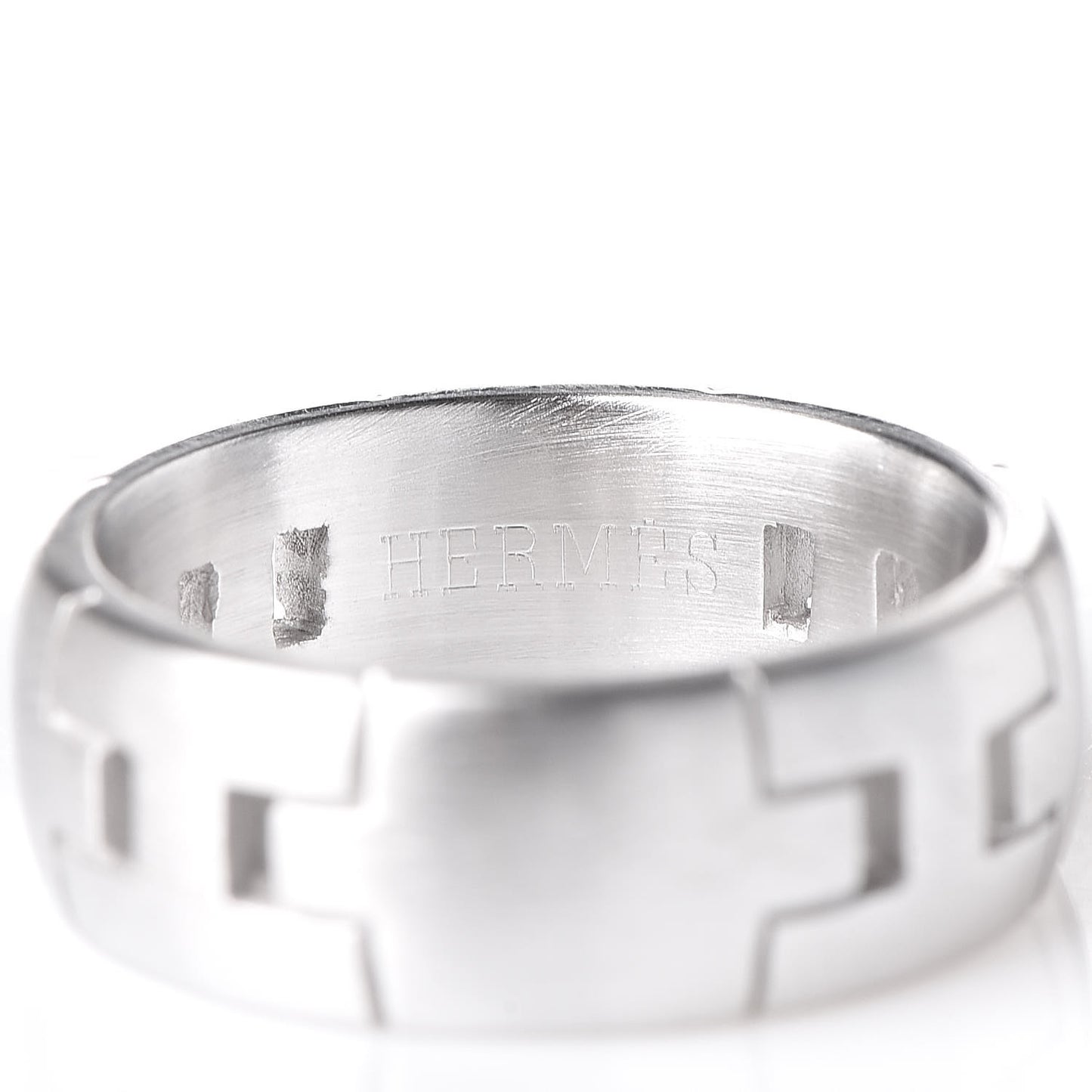 18K White Gold Hercules H Band Ring 49 4.75