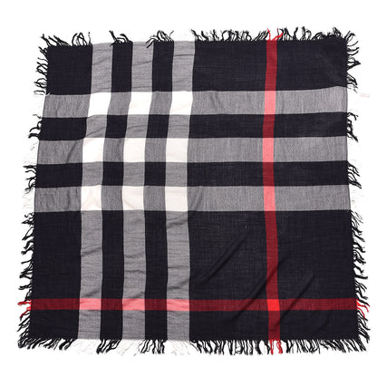 Burberry Merino Wool House Check Scarf Navy 3 of 5