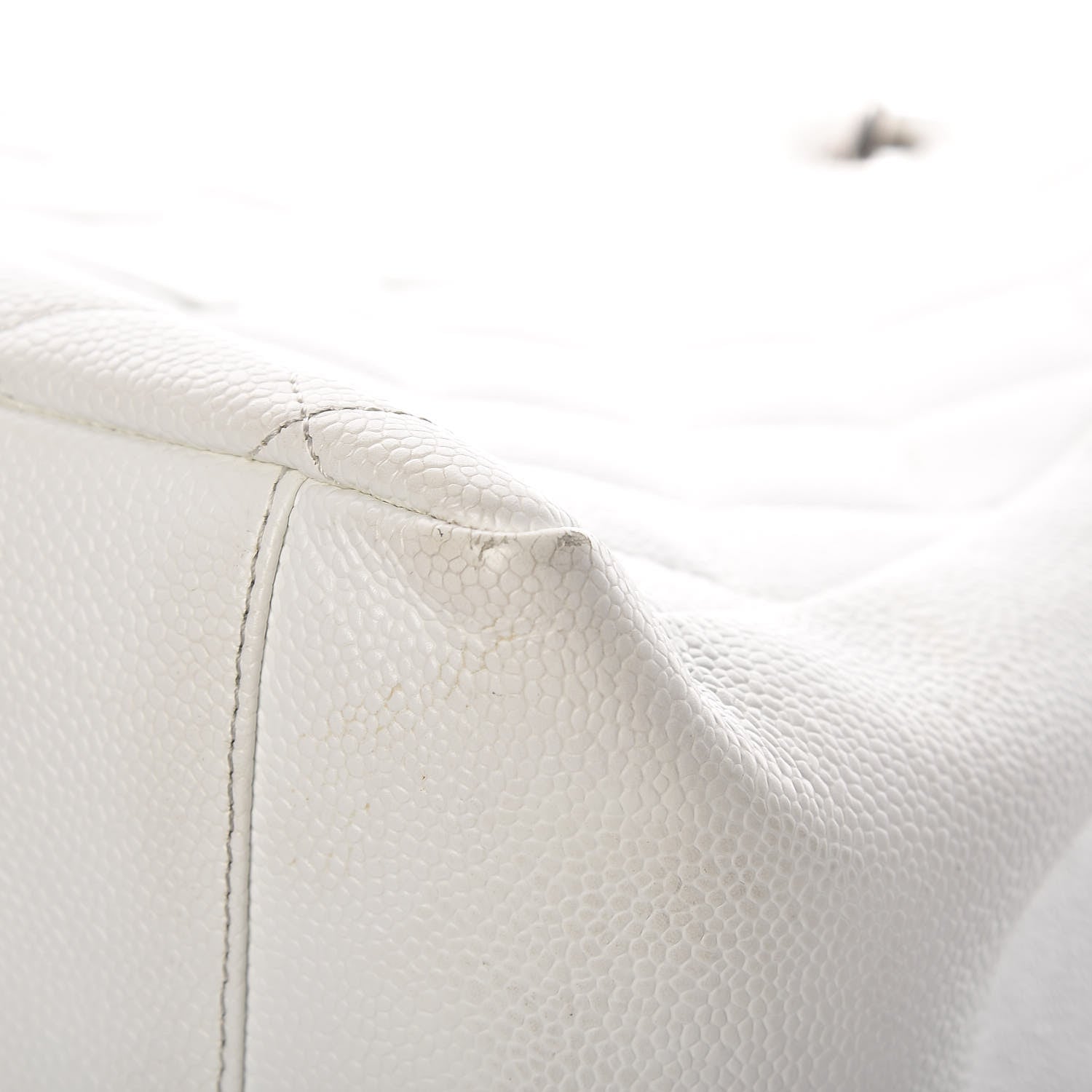 Chanel Caviar Quilted Grand Shopping Tote GST White 17 of 27