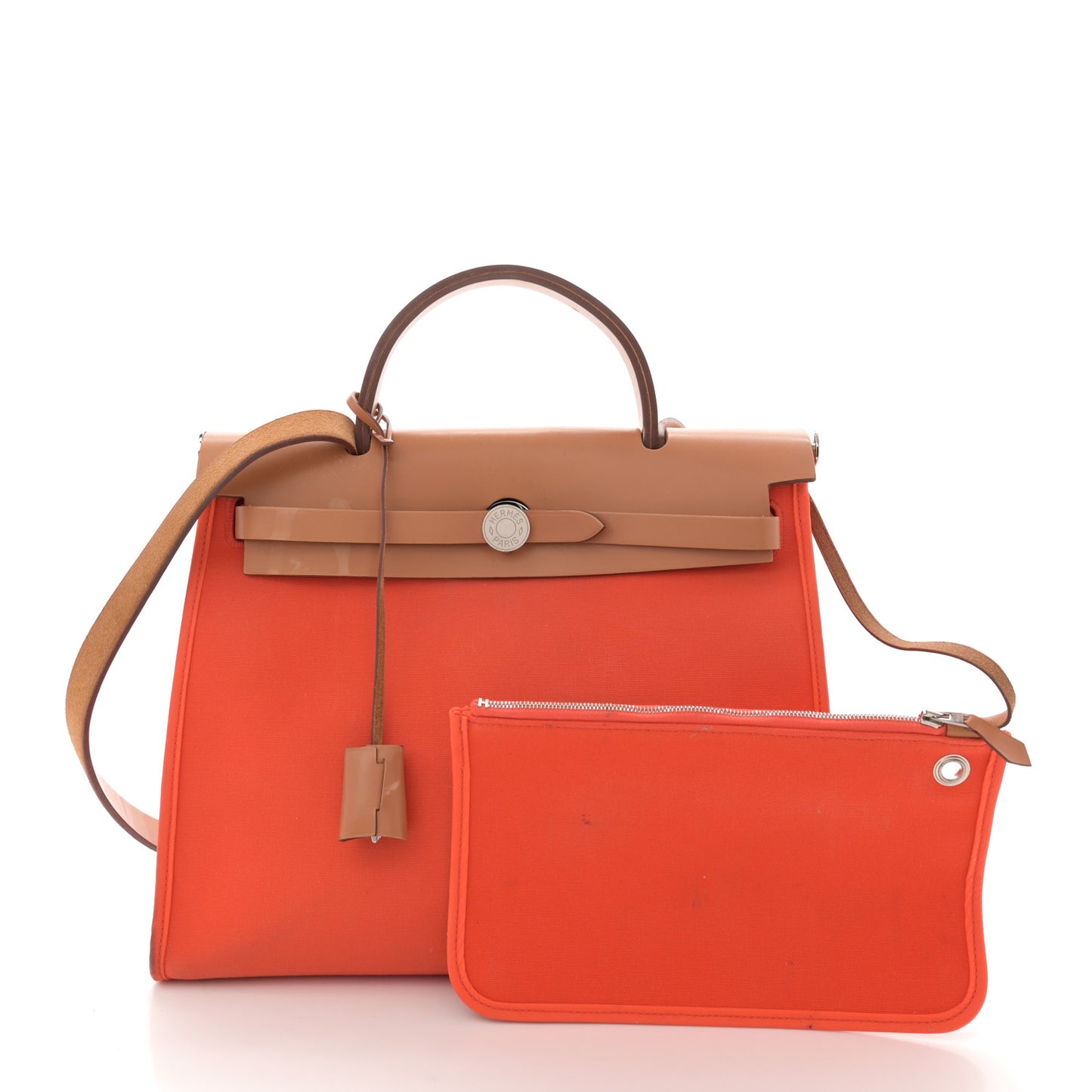 Vache Hunter Toile Herbag Zip 31 PM Capucine Fauve